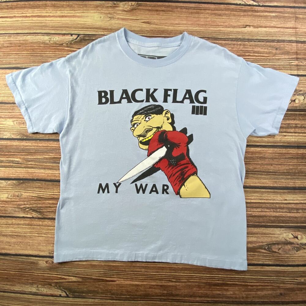 Black Flag My War SST Records Punk Band Tee T-Shirt Sz M